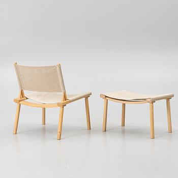 Jasper Morrison & Wataru Kumano, fåtölj med fotpall, "December Chair" Nikari, Finland.
