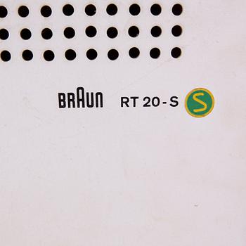 Dieter Rams radio, "RT 20" för Braun, modellen formgiven 1961.