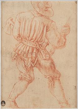 UNKNOWN ARTIST 17TH CENTURY, unsigned. Red crayon, image: 19.5 x 14 cm.