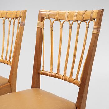 Josef Frank, a set of six model '1165' chairs, Firma Svenskt Tenn, post 1985.