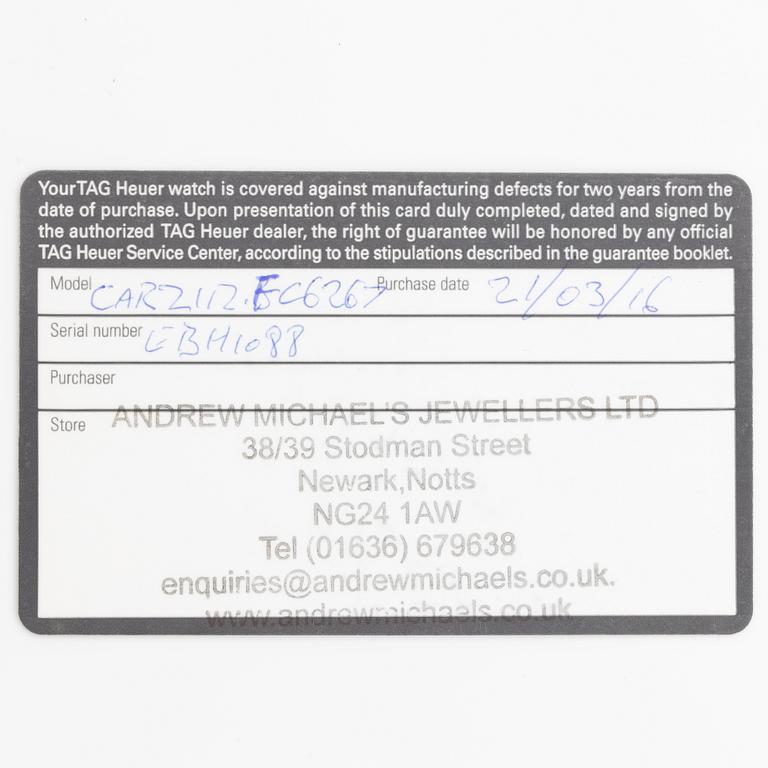 Tag Heuer, Carrera, 300 SLR, "Limited Edition", chronograph, wristwatch, 41 mm.