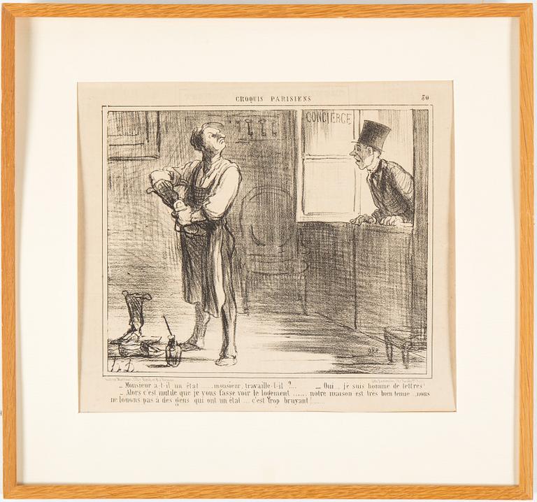 A set of four lithograph by HONORÉ DAUMIER.