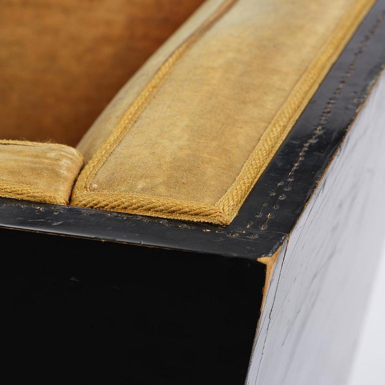 Sten Blomberg, a black lacquered armchair, David Blomberg AB, Stockholm, ca 1933.