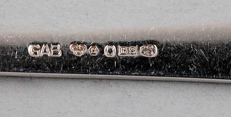 KAFFESKEDAR, 15 st, silver, modell Rosenholm. Vikt ca 228 g.