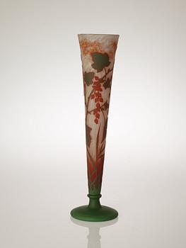 A Daum Art Nouveau cameo glass vase, Nancy, France.