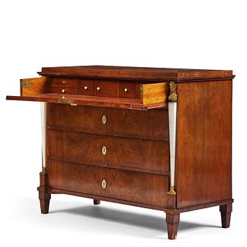 27. A late Gustavian mohagany commode attributed to J. F. Wejssenburg (master in Stockholm 1795-1837).