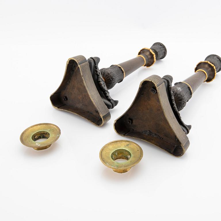 Candelabras a pair, late Empire, France first half / mid 19th century.