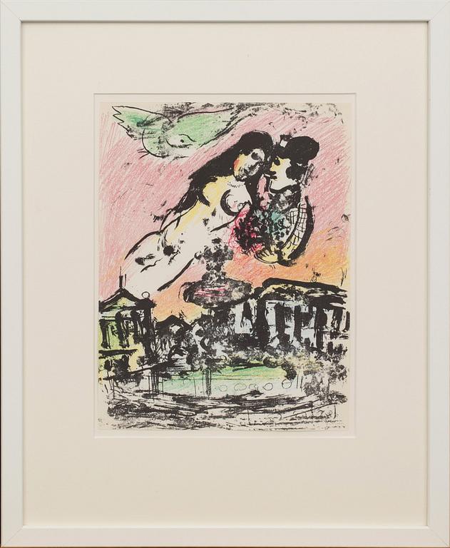 MARC CHAGALL, lithograph in colours.