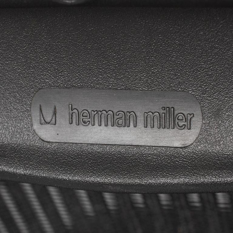 A 'Aeron' office chair by Herman Miller.