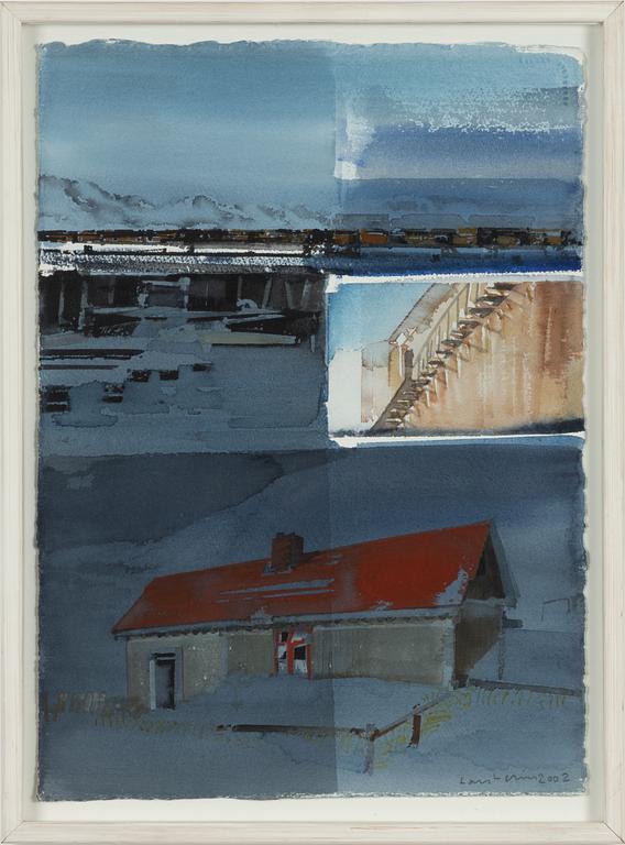Lars Lerin, watercolour, signed and dated 2002.