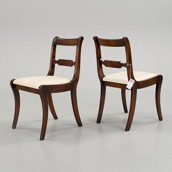 Six mahogany dining chairs from Glenister, High Wycombe,  England, second half of the 20th Century.