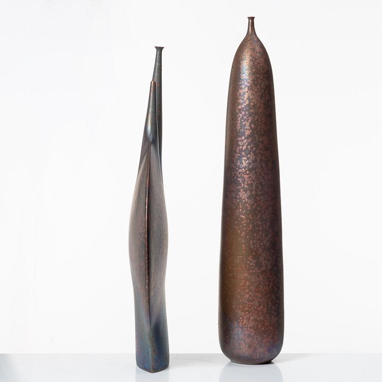 Joan Carrillo, two sculptures/vases.