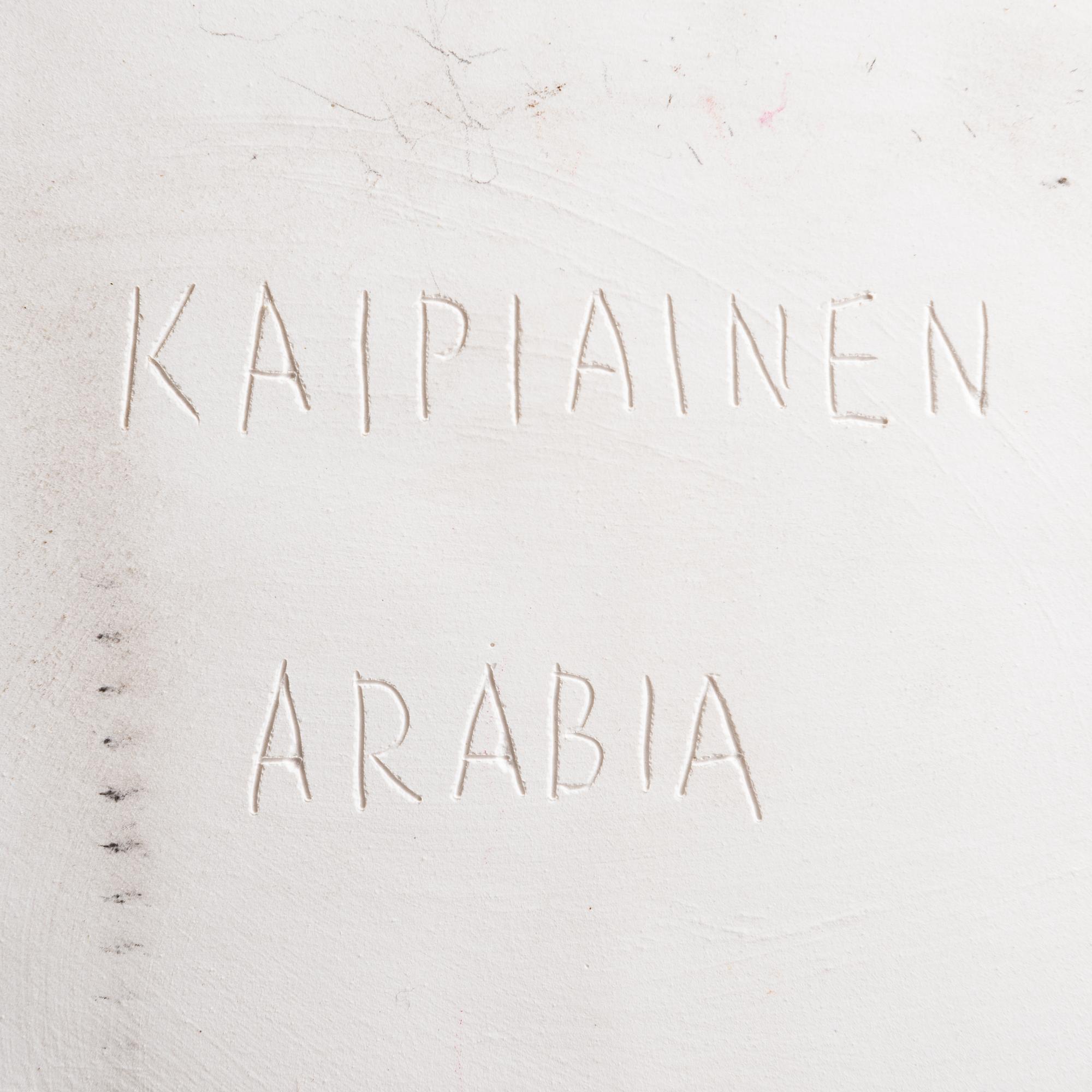 BIRGER KAIPIAINEN, a stoneware decorative dish signed Kaipiainen Arabia.