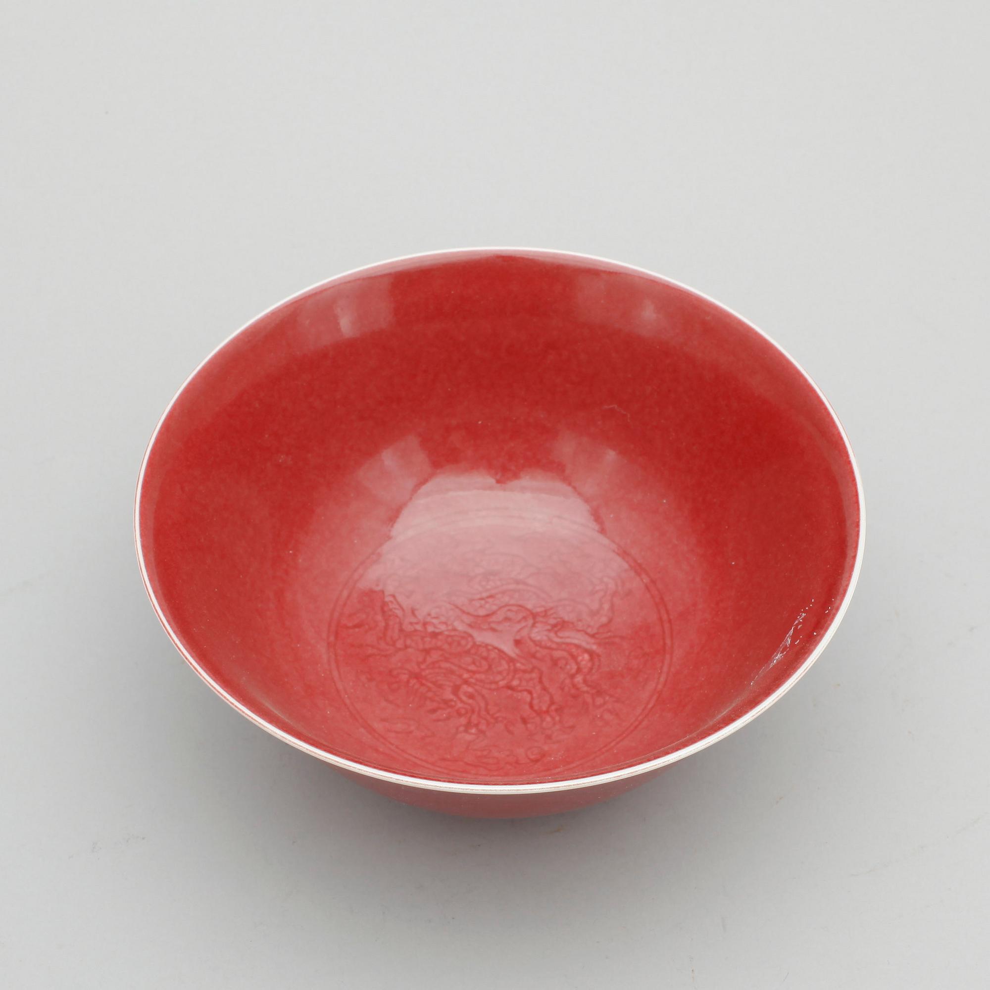 SKÅL, porslin, sen Qingdynasti, Kina, 1900-talets början.