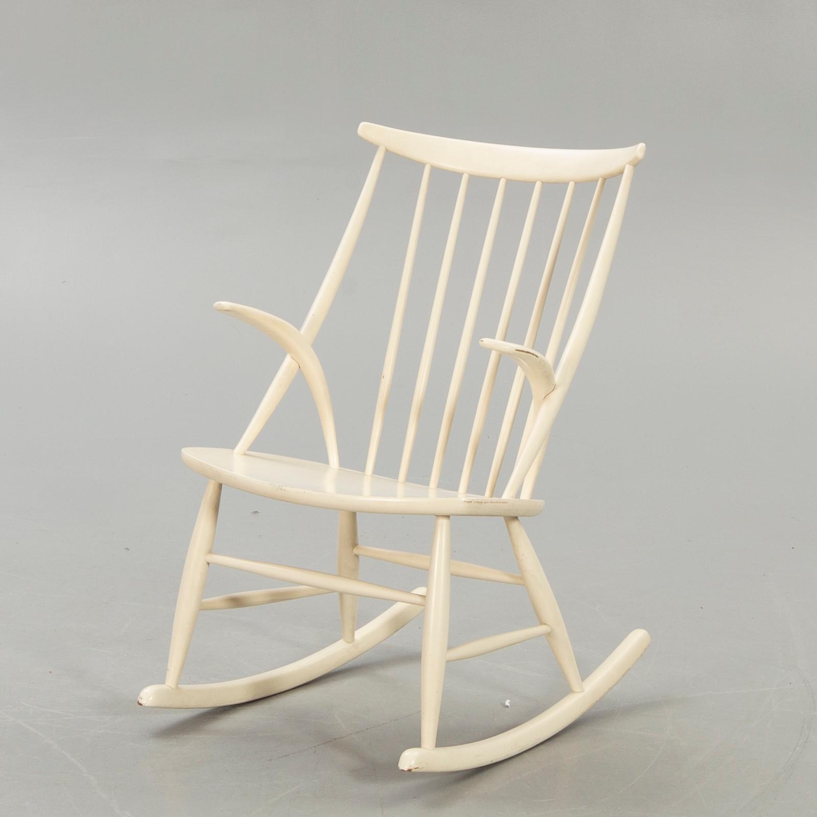 Illum Wikkelsö,  gungstol, för N Eilsersen, Danmark, 1950-60-tal.