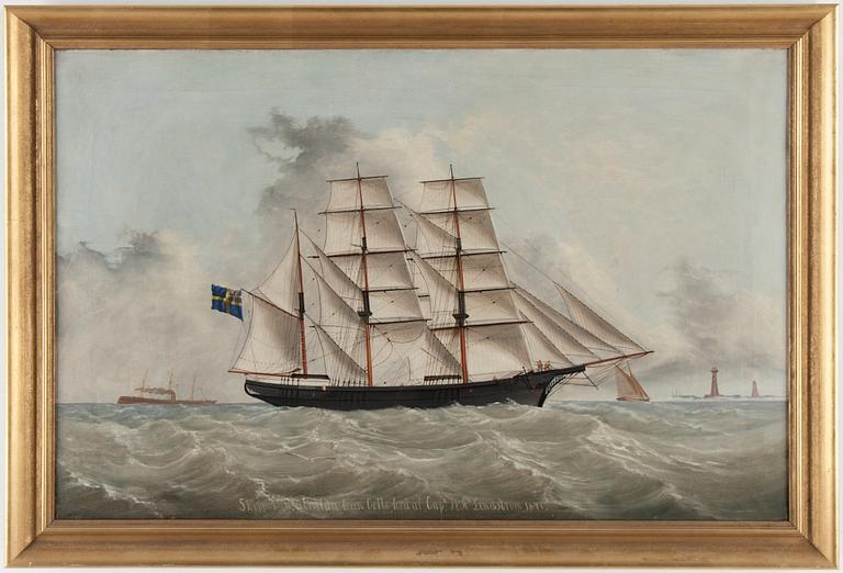 OKÄND KONSTNÄR 1800-TAL, Olja på duk, daterad 1871.