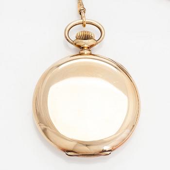 Zenith, taskukello, 55 mm, 14K kultaa, ankkurikäynti, kellonvitjat 14K kultaa.