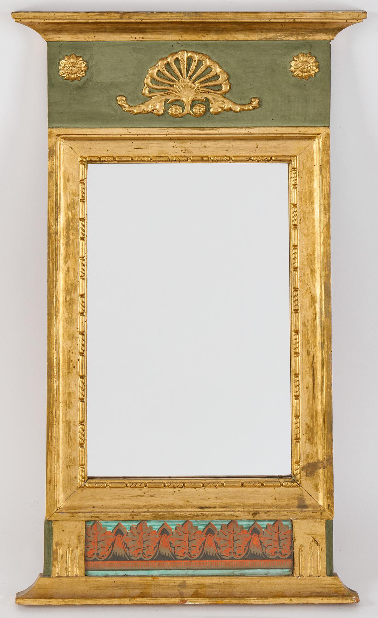 A mirror by Johan Engström, Hudiksvall, early 19th Century.