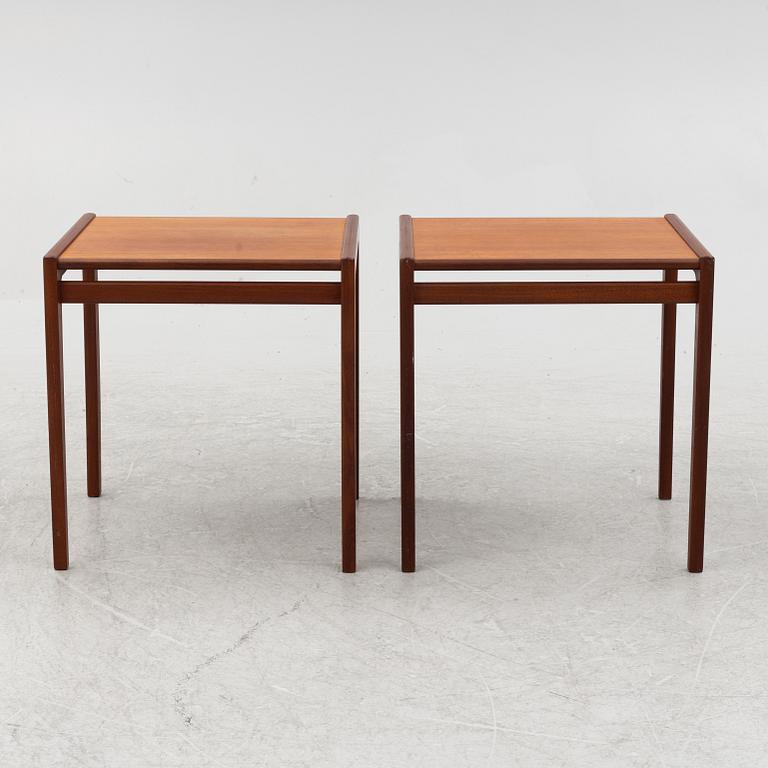 A teak coffee table and two side tables, Scandinavia, 1960's/70's.