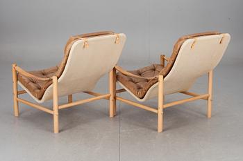 FÅTÖLJER, ett par, "Junker", Bror Boije, Dux, 1900-talets andra hälft.