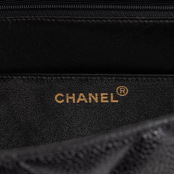 Chanel, a black caviar leather briefcase.