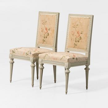 Chairs, a pair, Late Gustavian, circa 1800.