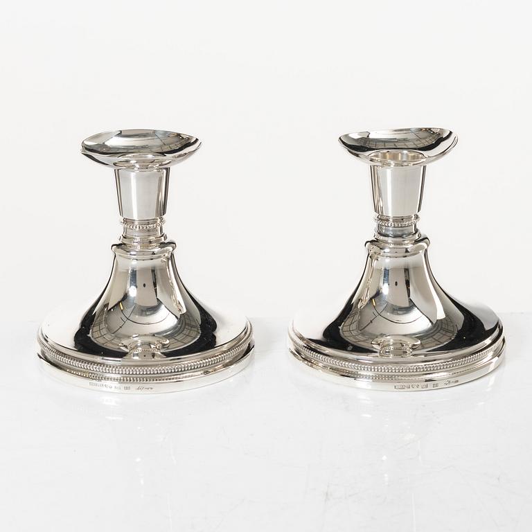 A pair of silver candlesticks, Löfman, MGAB, Uppsala, 1981.