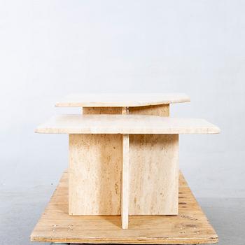 Sidetables, 2 pcs, later part of the 20th century.