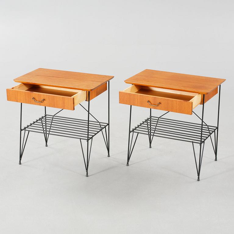 A pair of 1950/60s bedside tables.