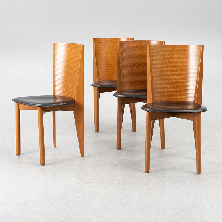 A set of 4 chairs, Calligaris, Italy, late 20th century.