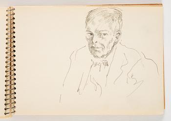 Lotte Laserstein, 1 skissblock med ca 14 teckningar varav 1 signerad.