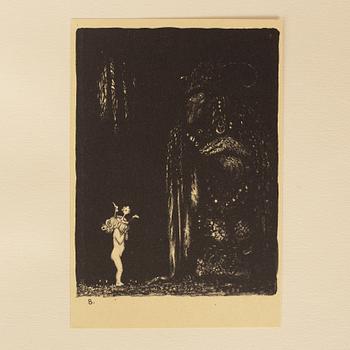 JOHN BAUER, "Troll", svit om tio litografier, osignerade, Ernst Bauers Förlag Göteborg, A. Börtzells, 1915.