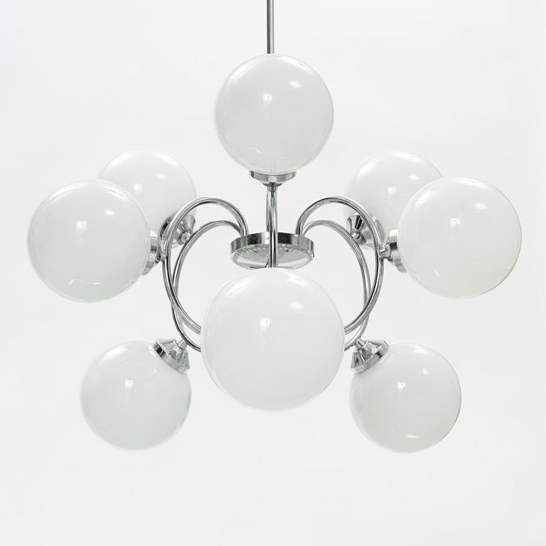 A glass ceiling light, second half of the 20th Century.
