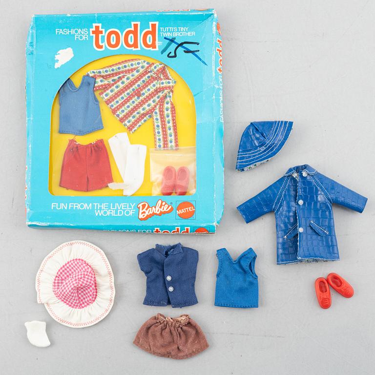 Barbie dolls, 5 pcs, "Chris", "Tod", "Titti", "Carla" & "Chris", Mattel, 1960s.