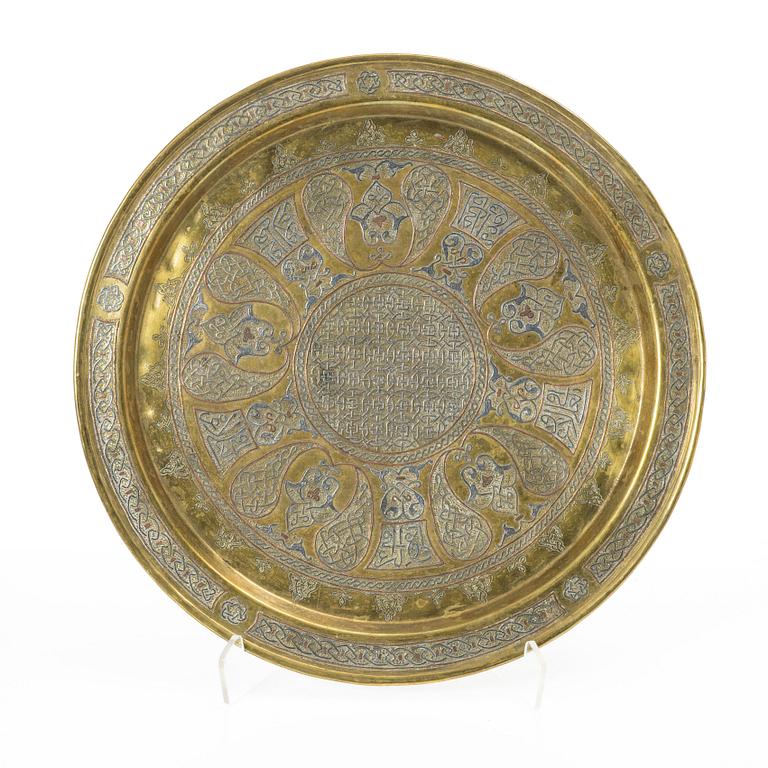 Bricka, mässing, Mamluk stil, Västra Asien 1900-talets första del.