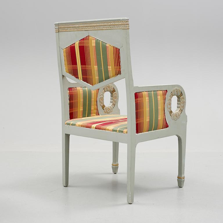 RAGNAR ÖSTMAN, sannolikt, karmstol, sannolikt utförd av P. Jönsson och L. Löfberg, ca 1909,