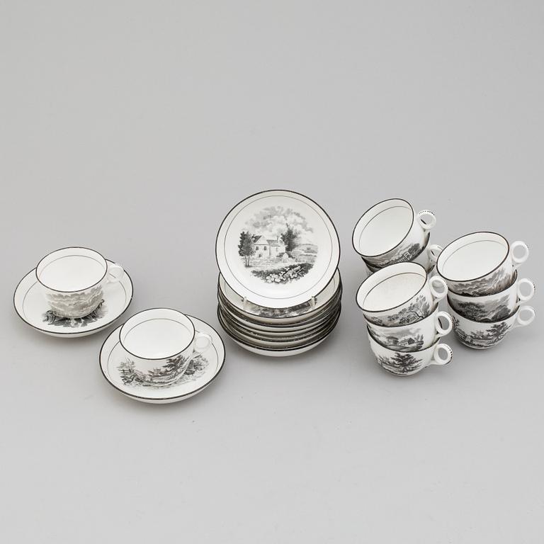 11 porcelaine empire coffee cups, early 19th century.