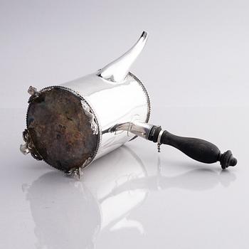 A Swedish Gustavian 18th century silver coffee-pot, mark of Petter Eneroth, Stockholm 1789.