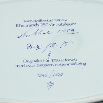 TERRIN, porslin, rokokostil, Rörstrand, 1976, numrerad 1346/2000.