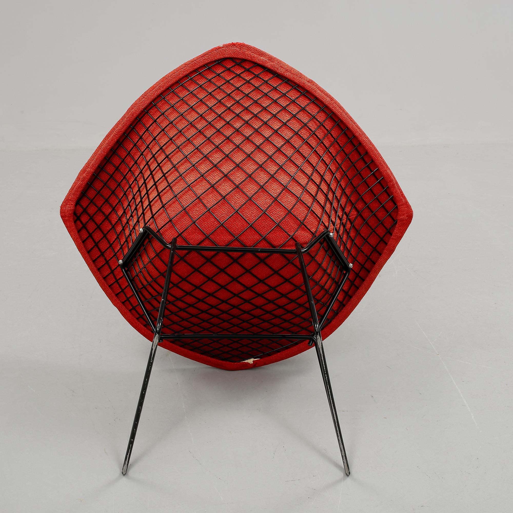 STOL, "Diamond chair", Harry Bertoia, 1900-talets andra hälft.