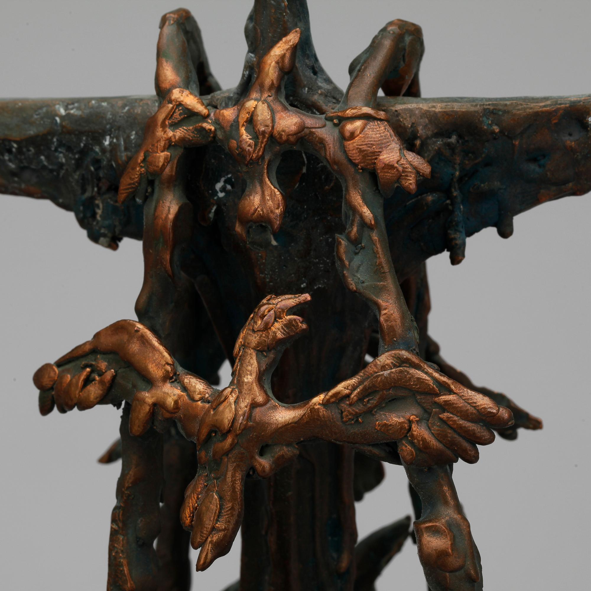 SKULPTUR, 2 st, brons, okänd konstnär, signerad o daterad 98.
