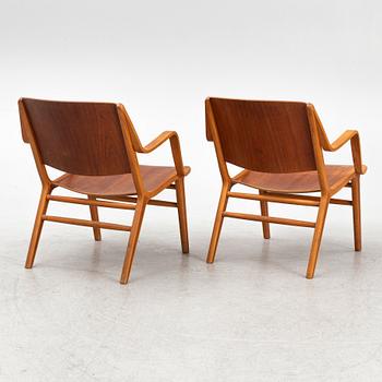 Peter Hvidt & Orla Mølgaard Nielsen, karmstolar, ett par, "Ax Chair", Fritz Hansen, Danmark, 1950-/60-tal.