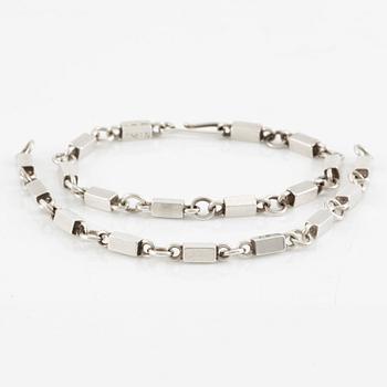 Wiwen Nilsson, bracelet, stick chain in silver, Lund 1959. Accompanied by an extension piece.