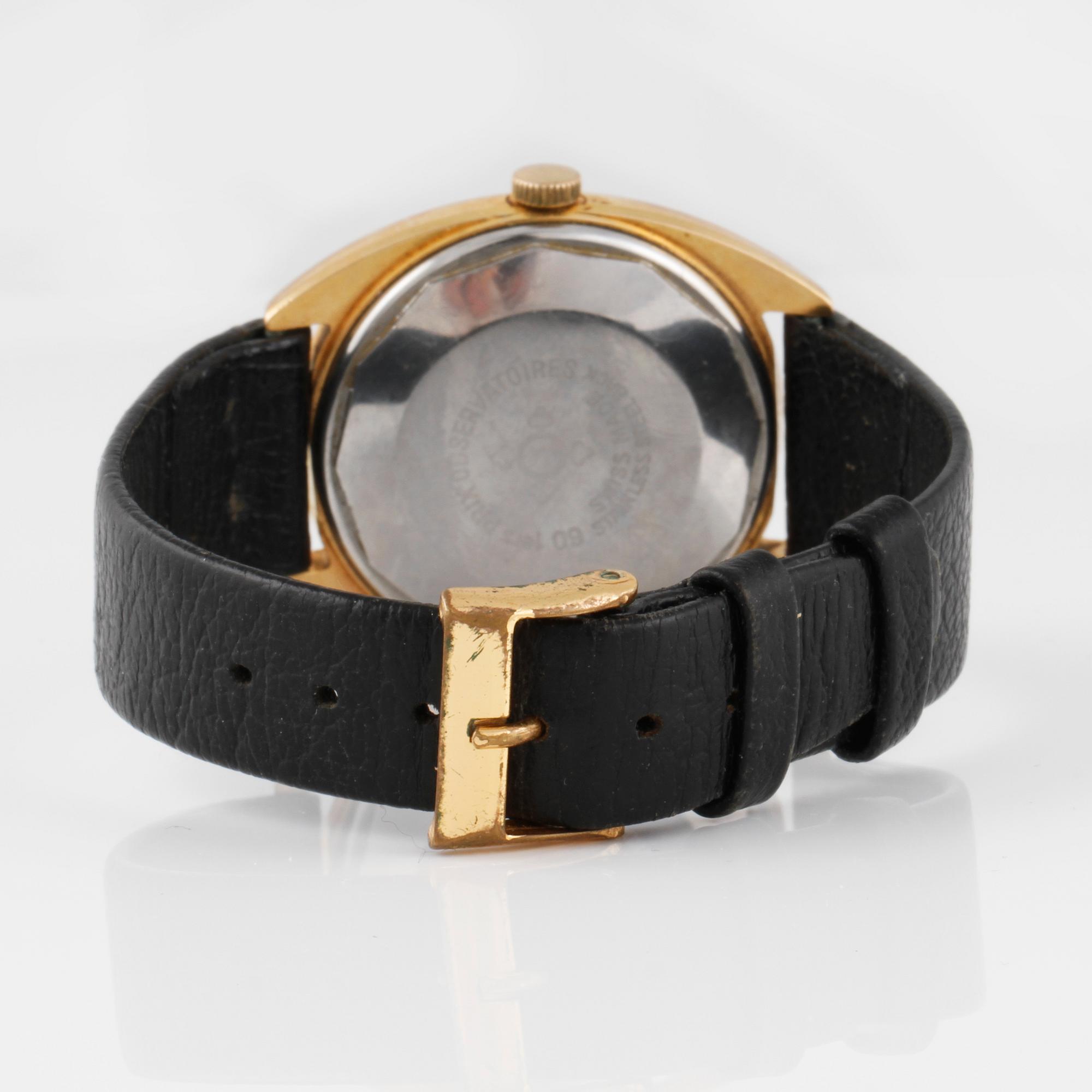 ARMBANDSUR, guld på stål, "Treasury Automatic", Cortébert.