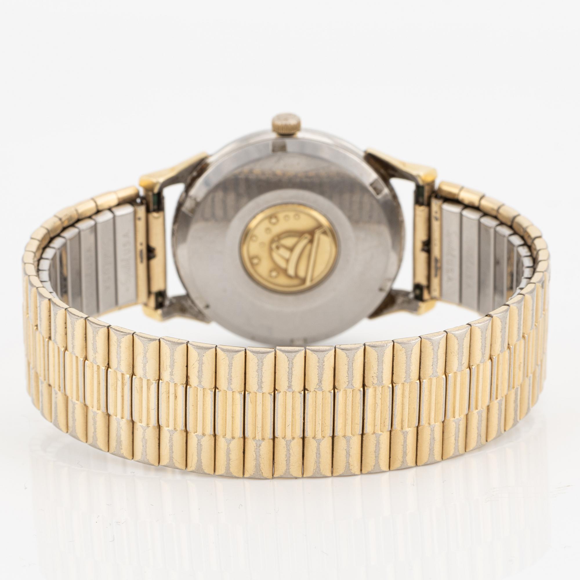 Omega, Constellation, Calendar, "Pie-Pan", armbandsur, 34 mm.
