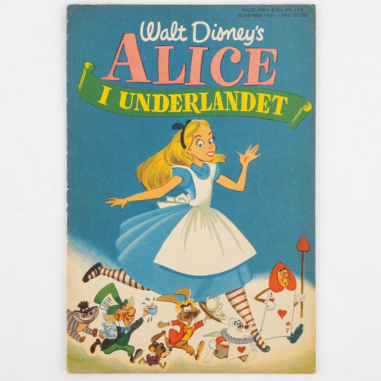 3 magazines including "Walt Disney's askungen" Nr 11 B, November 1950.