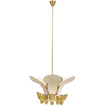 Carl-Axel Acking, a rare ceiling lamp model 982, Bröderna Malmströms Metallvarufabrik, Malmö, 1950s.
