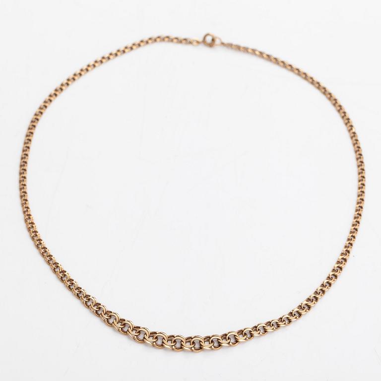 A 14K gold Bismarck necklace, Finnish marks.