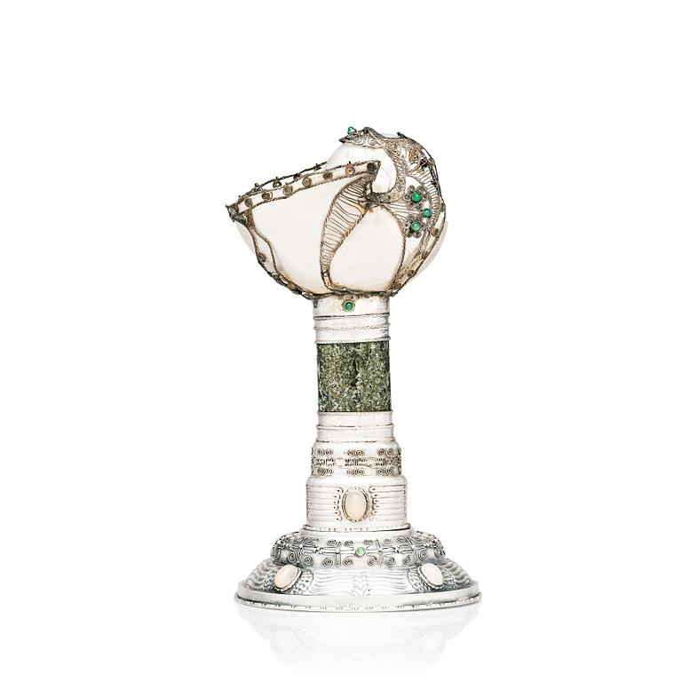 Märta af Ekenstam, a silver Nautilus goblet, Malmö Sweden 1914.