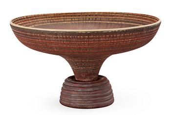 A Wilhelm Kåge 'Farsta Terra Spirea' stoneware bowl, Gustavsberg Studio 1960.